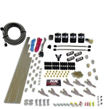 Picture of Nitrous Express Vortech Nozzle Nitrous Kit 200-500HP Gas w-Dist Block & 4 Solenoids w-o Bottle