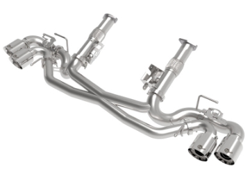 Picture of AFe MACH Force-Xp 304 Stainless Steel Cat-Back Exhaust Polished 2020 Chevrolet Corvette C8