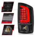 Picture of ANZO 2002-2006 Dodge  Ram 1500 LED Tail Lights w- Light Bar Black Housing Clear Lens