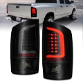 Picture of ANZO 2002-2006 Dodge  Ram 1500 LED Tail Lights w- Light Bar Black Housing Smoke Lens