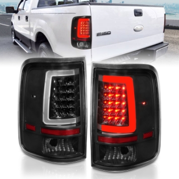 Picture of ANZO 2004-2006 Ford F-150 LED Tail Lights w- Light Bar Black Housing Clear Lens