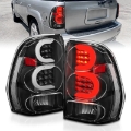 Picture of ANZO 2002-2009 Chevrolet Trailblazer LED Tail Lights w- Light Bar Black Housing Clear Lens