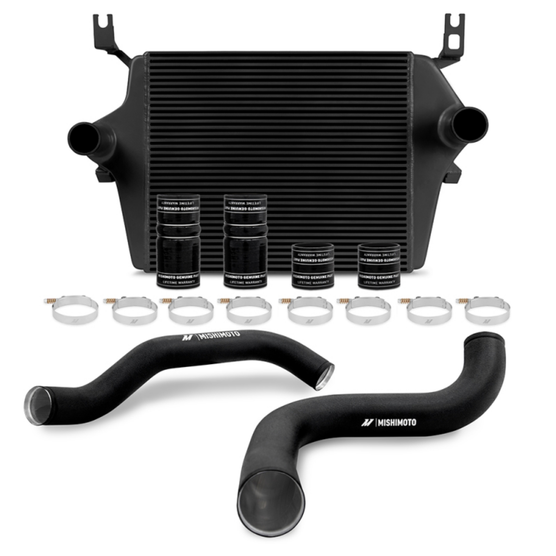 Picture of Mishimoto 99-03 Ford 7-3L Powerstroke PSD Black Intercooler Kit w- Black Pipes
