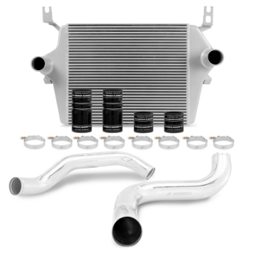 Picture of Mishimoto 99-03 Ford 7-3L Powerstroke PSD Silver Intercooler Kit w- Polished Pipes