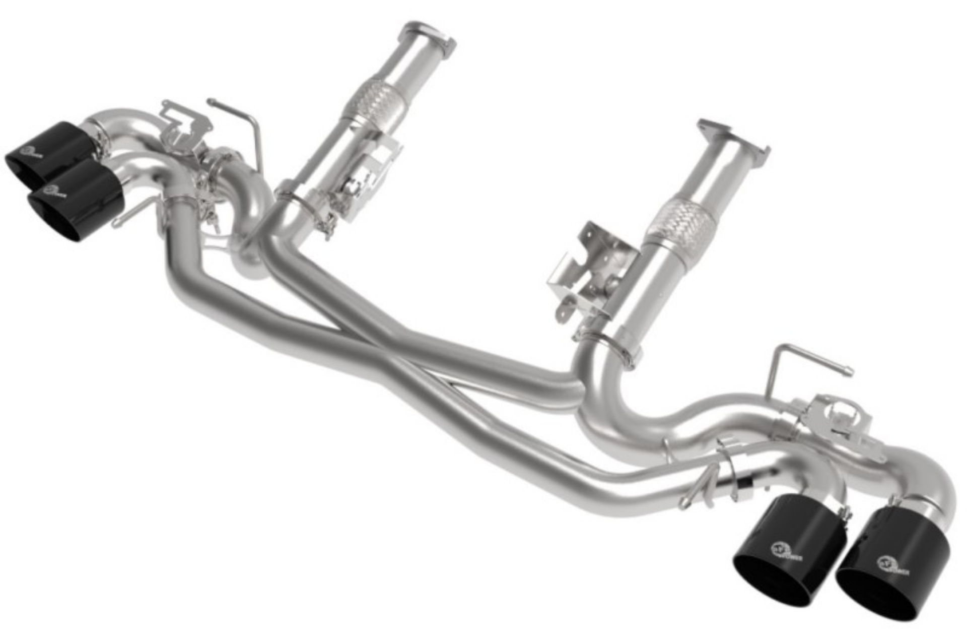 Picture of AFe MACH Force-Xp 304 Stainless Steel Cat-Back Exhaust Black 2020 Chevrolet Corvette C8