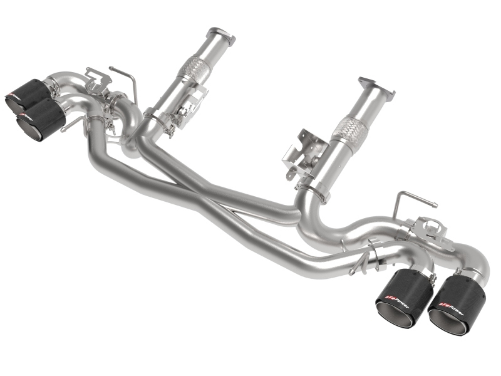 Picture of AFe MACH Force-Xp 304 Stainless Steel Cat-Back Exhaust Carbon 2020 Chevrolet Corvette C8