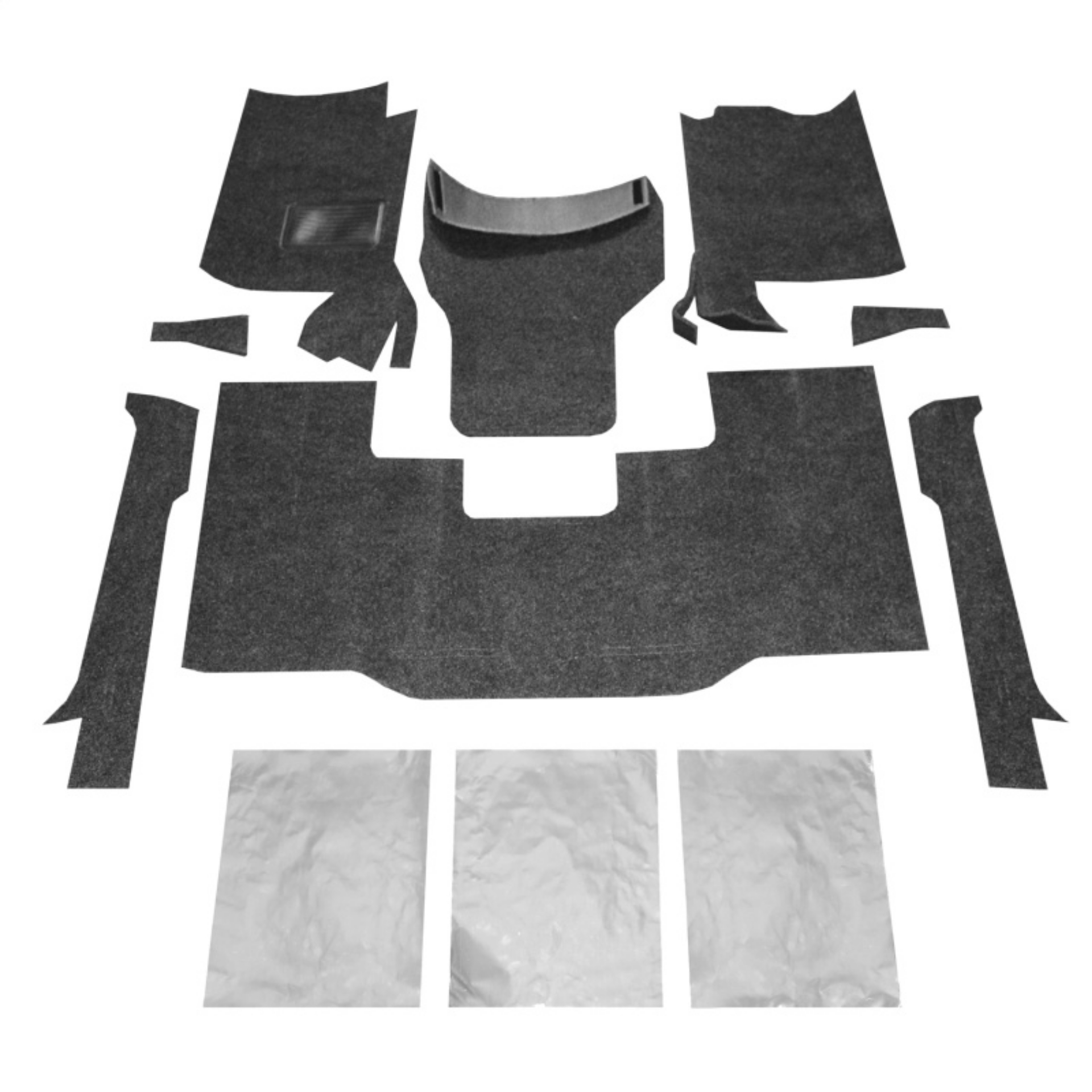Picture of BedRug 76-95 Jeep CJ-7-YJ Front Kit 8pc Floor Kit Incl Heat Shields