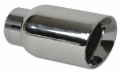Picture of Vibrant 4in OD Round SS Exhaust Tip Double Wall Angle Cut Beveled Outlet 3in- ID Inlet