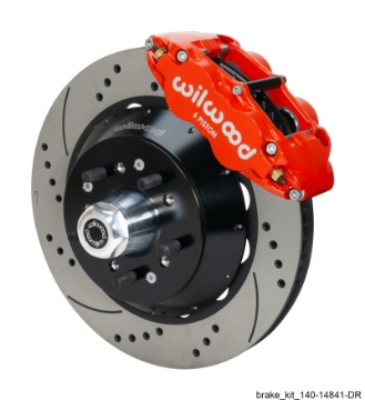 Picture of Wilwood Narrow Superlite 6R Red Front Big Brake Kit Ford 14in Drilled-Slotted Rotor