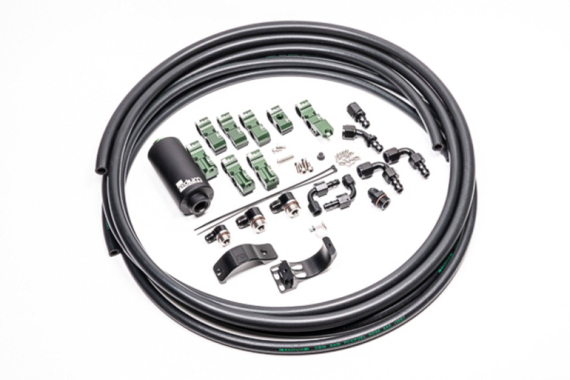 Picture of Radium Engineering Late Nissan Fuel Hanger Plumbing Kit Stainless Filter