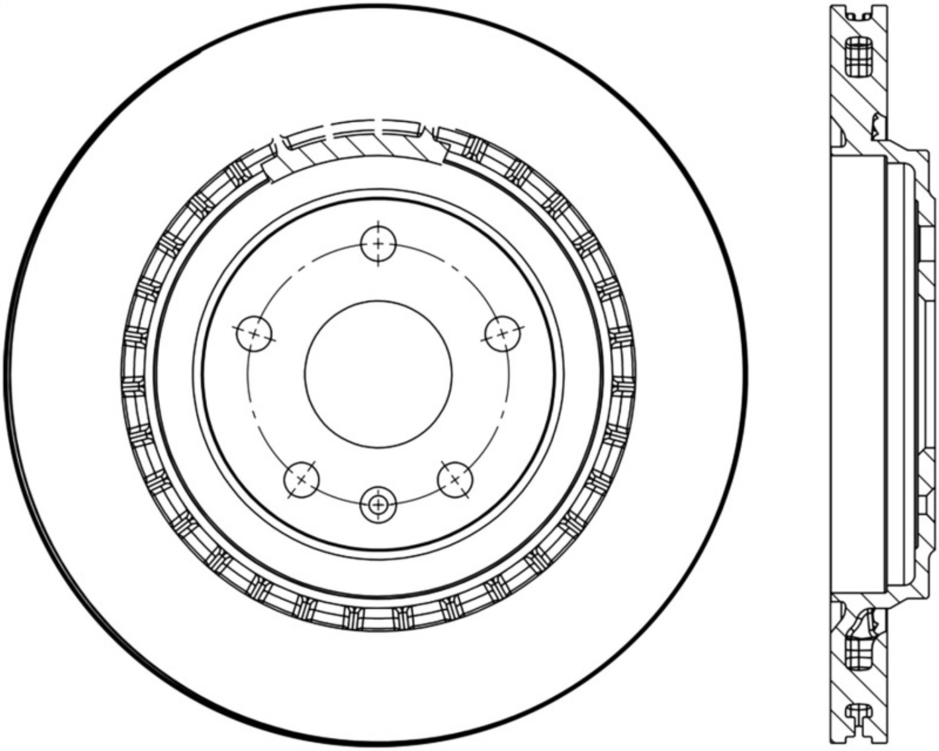 Picture of StopTech 16-19 Cadillac ATS - 16-20 Chevrolet Camaro Cryo-Stop Rear Premium High Carbon Rotor
