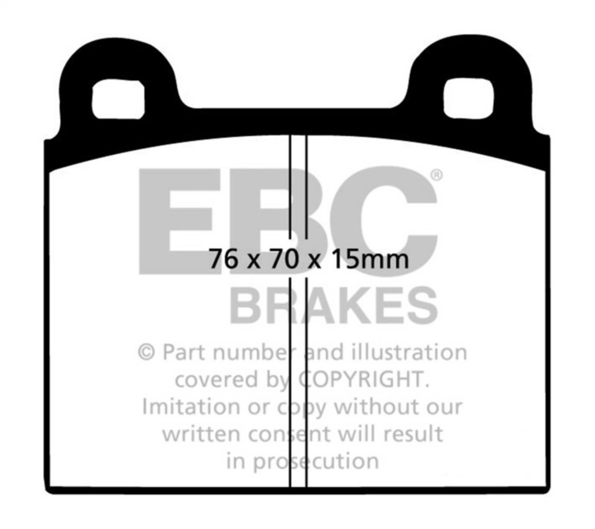 Picture of EBC 69-75 Ferrari 246 Dino 2-4 Bluestuff Front Brake Pads