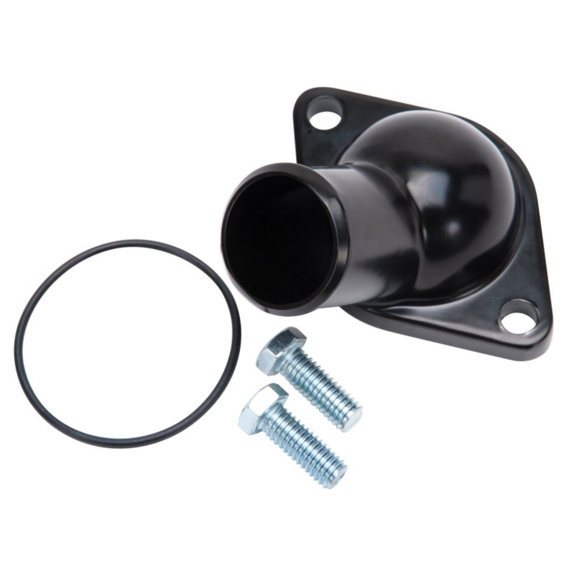 Picture of Edelbrock Chevy 15 Deg- Water Neck Steel - Black