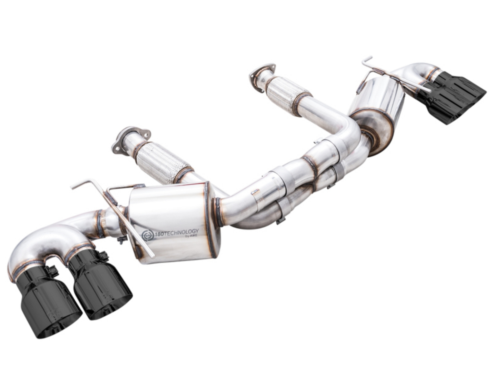 Picture of AWE Tuning 2020 Chevrolet Corvette C8 Touring Edition Exhaust - Quad Diamond Black Tips