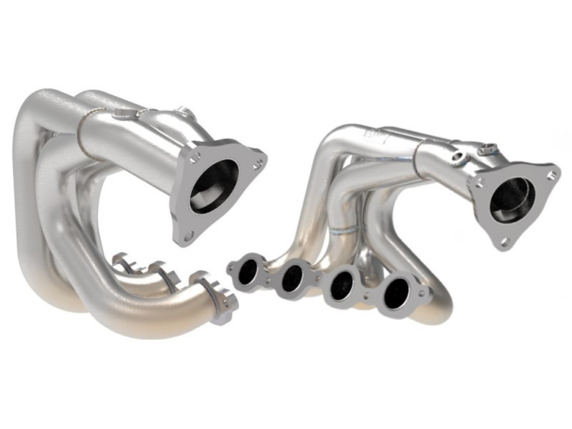 Picture of aFe Twisted 304SS Header 2020 Chevy Corvette C8 6-2L V8 - Brushed