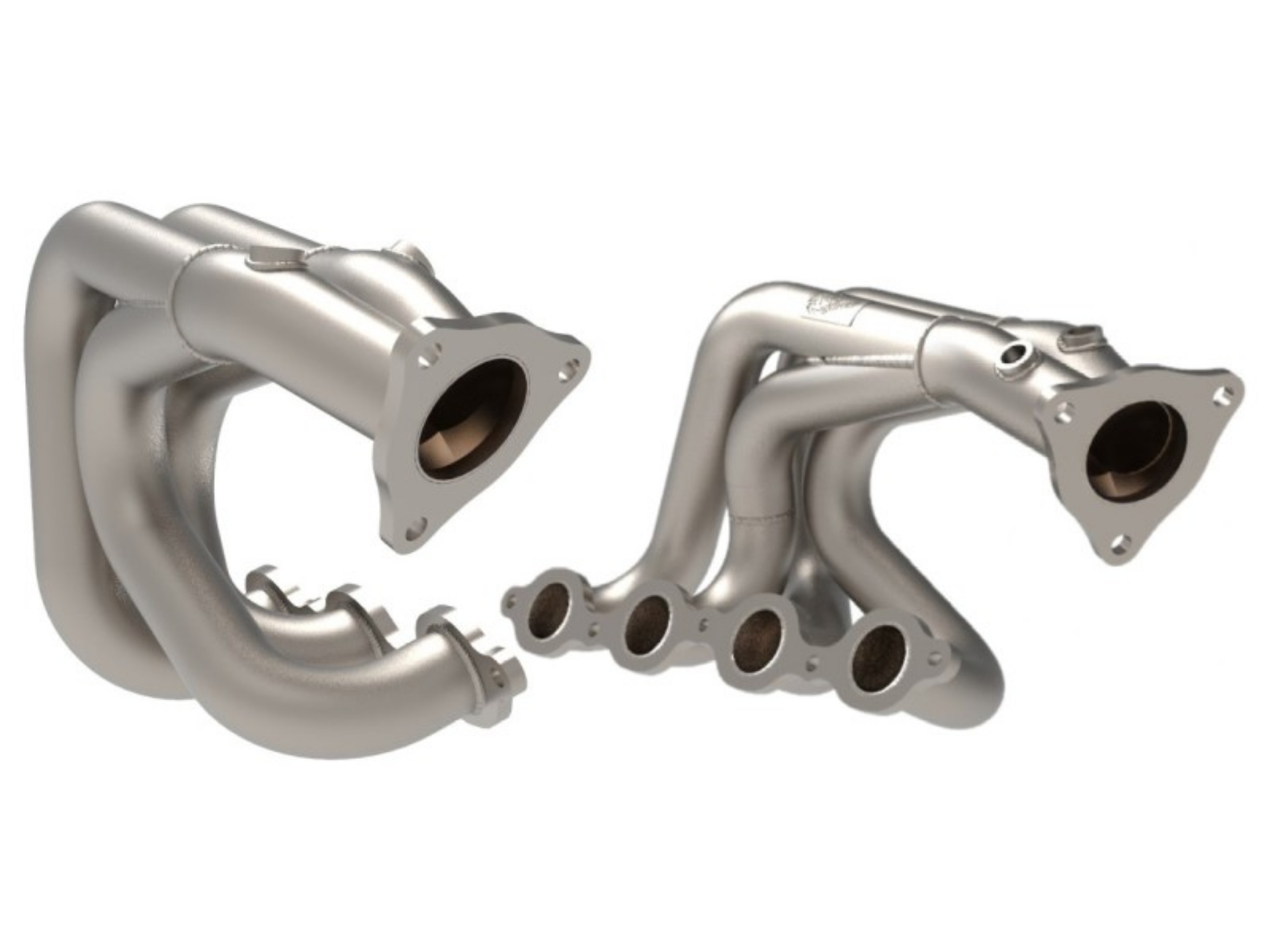Picture of aFe Twisted 304SS Header 2020 Chevy Corvette C8 6-2L V8 - Titanium Ceramic Coated