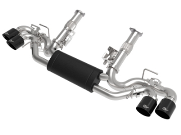Picture of aFe MACH Force-Xp 3in to 2-1-2in 304SS Cat-Back 2020 Chevy Corvette C8 6-2L - Black Tip