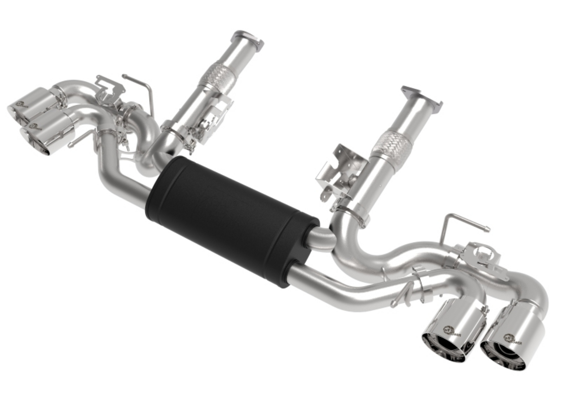 Picture of aFe MACH Force-Xp 3in to 2-1-2in 304SS Cat-Back 2020 Chevy Corvette C8 6-2L - Polished Tip