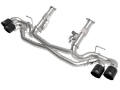 Picture of aFe MACH Force-Xp 3in to 2-1-2in 304SS Cat-Back No Muff- 2020 Chevy Corvette C8 6-2L - Black Tip