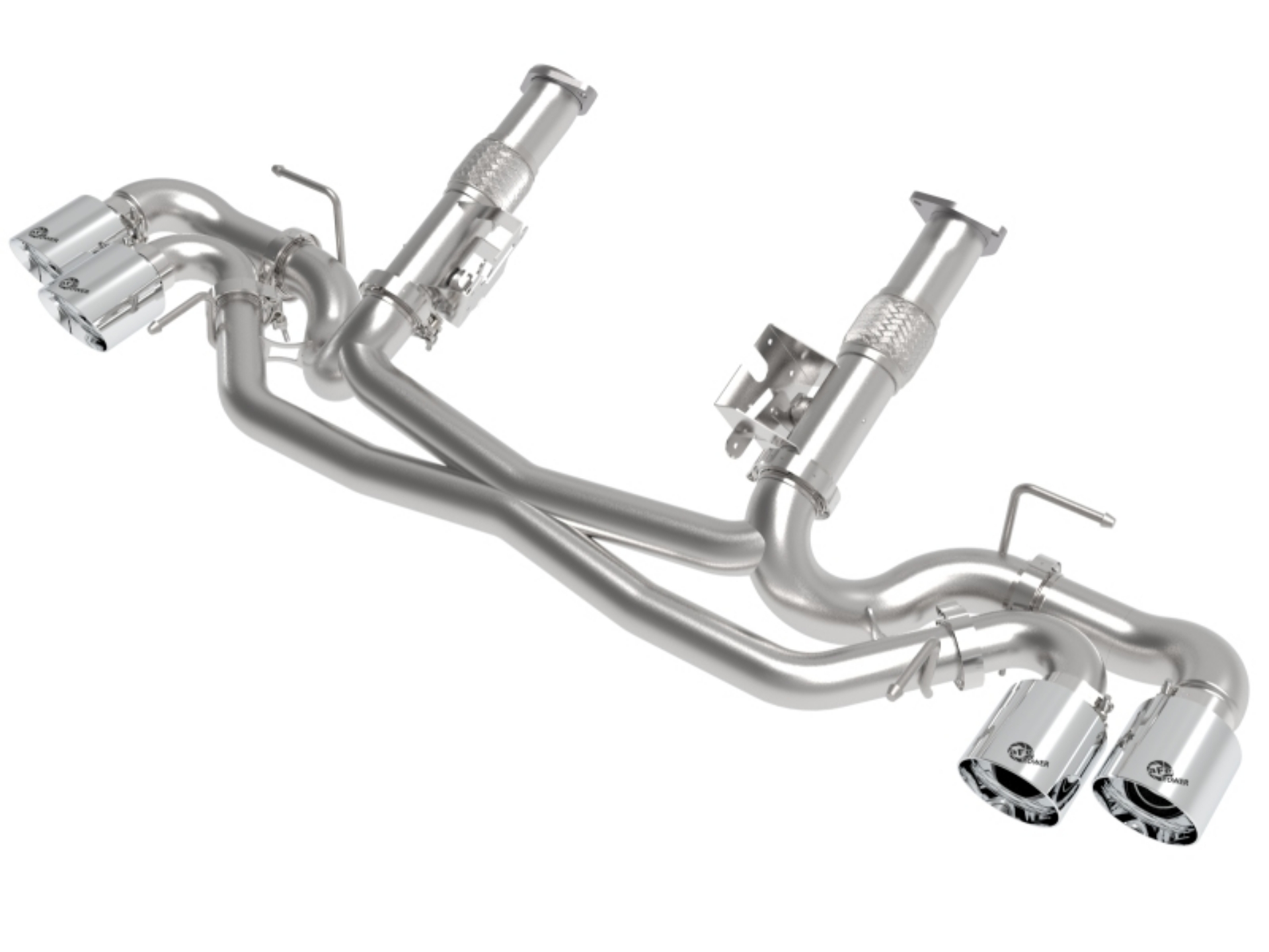 Picture of aFe MACH Force-Xp 3in to 2-1-2in 304SS Cat-Back No Muff- 2020 Chevy Corvette 6-2L- Polished Tip