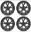 Picture of Ford Racing 15-20 Mustang19x10-5in & 19x11in Wheel Kit w-TPMS - Matte Black