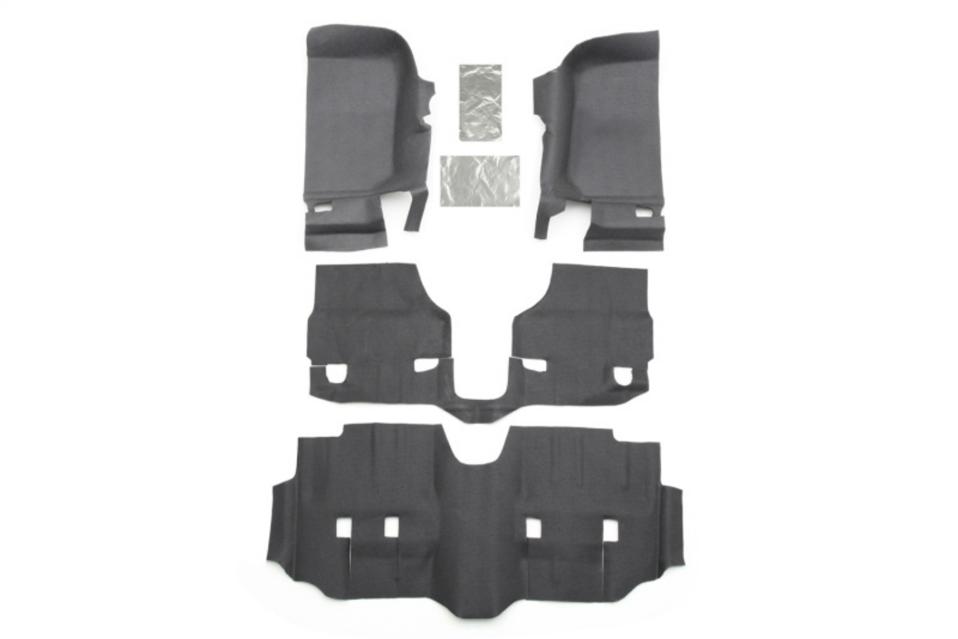 Picture of BedRug 07-16 Jeep JK Unlimited 4Dr Front 4pc BedTred Floor Kit Incl Heat Shields