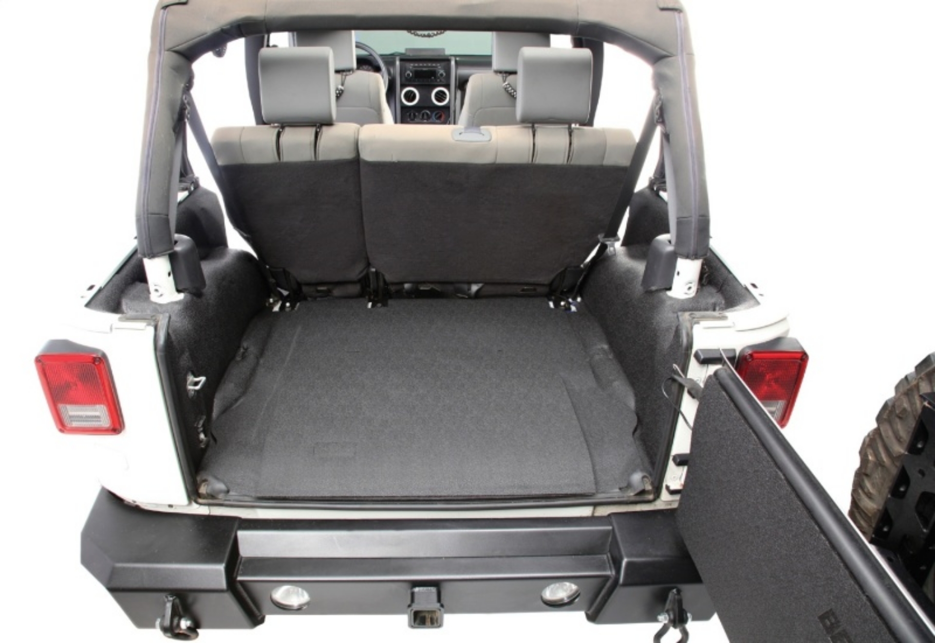 Picture of BedRug 07-10 Jeep JK 2Dr Rear 5pc BedTred Cargo Kit Incl Tailgate & Tub Liner