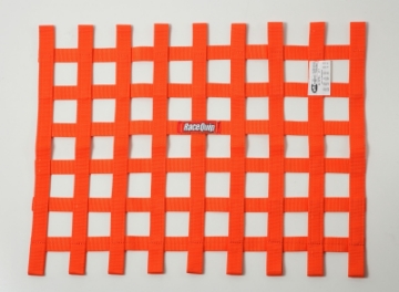 Picture of RaceQuip Orange 18in H x 24W SFI Ribbon Window Net