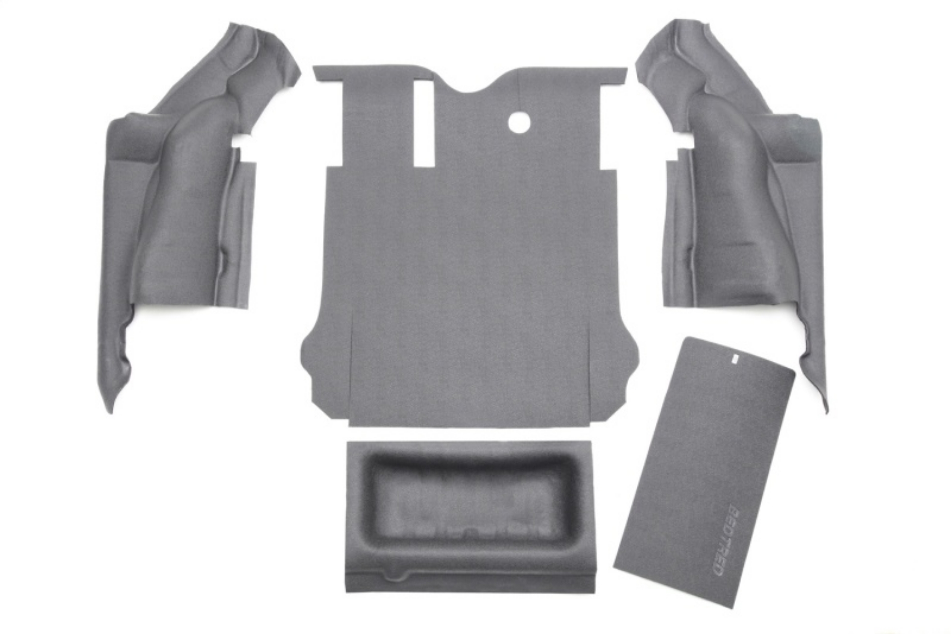 Picture of BedRug 07-10 Jeep JK Unlimited 4Dr Rear 5pc BedTred Cargo Kit Incl Tailgate & Tub Liner