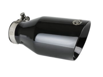 Picture of aFe MACH Force-Xp 409 SS Clamp-On Exhaust Tip 2-5in- Inlet - 4-5in- Outlet - 9in- L - Black