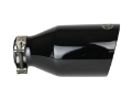 Picture of aFe MACH Force-Xp 409 SS Clamp-On Exhaust Tip 2-5in- Inlet - 4-5in- Outlet - 9in- L - Black