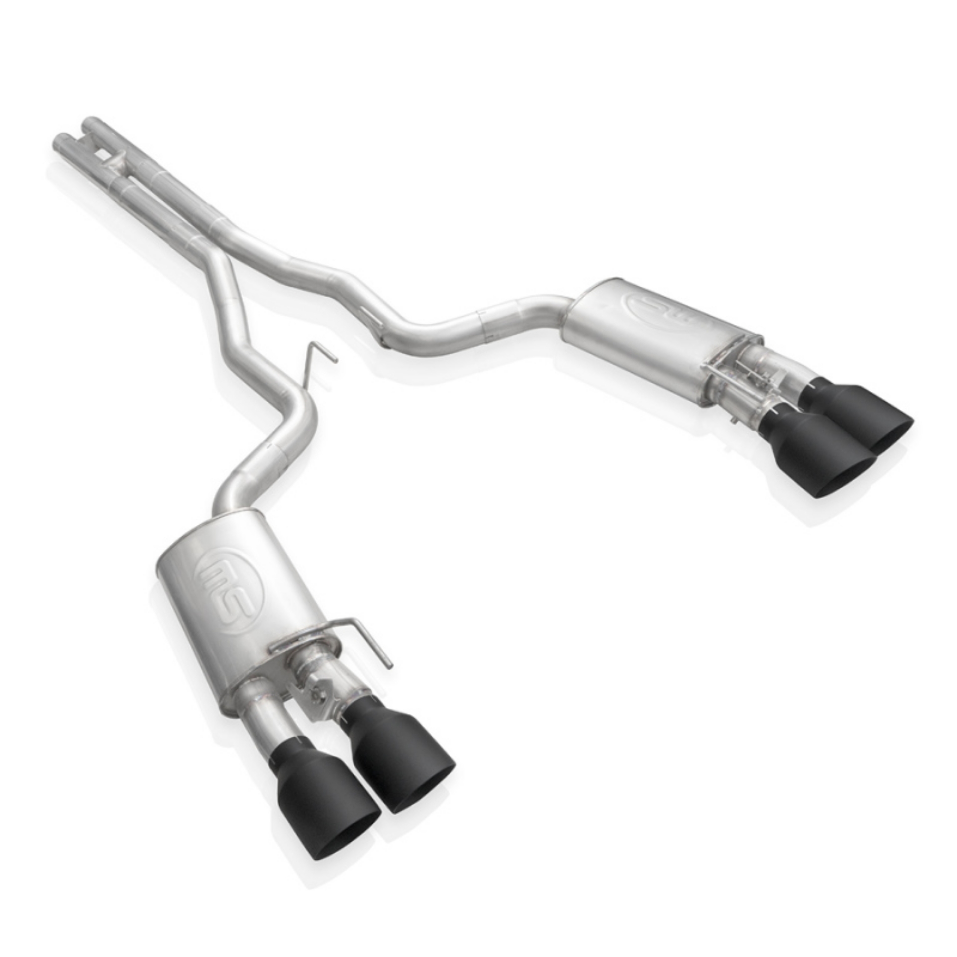 Picture of Stainless Works 2020 Ford GT500 Legend Catback H-Pipe Exhaust Factory Connect - Black Tips
