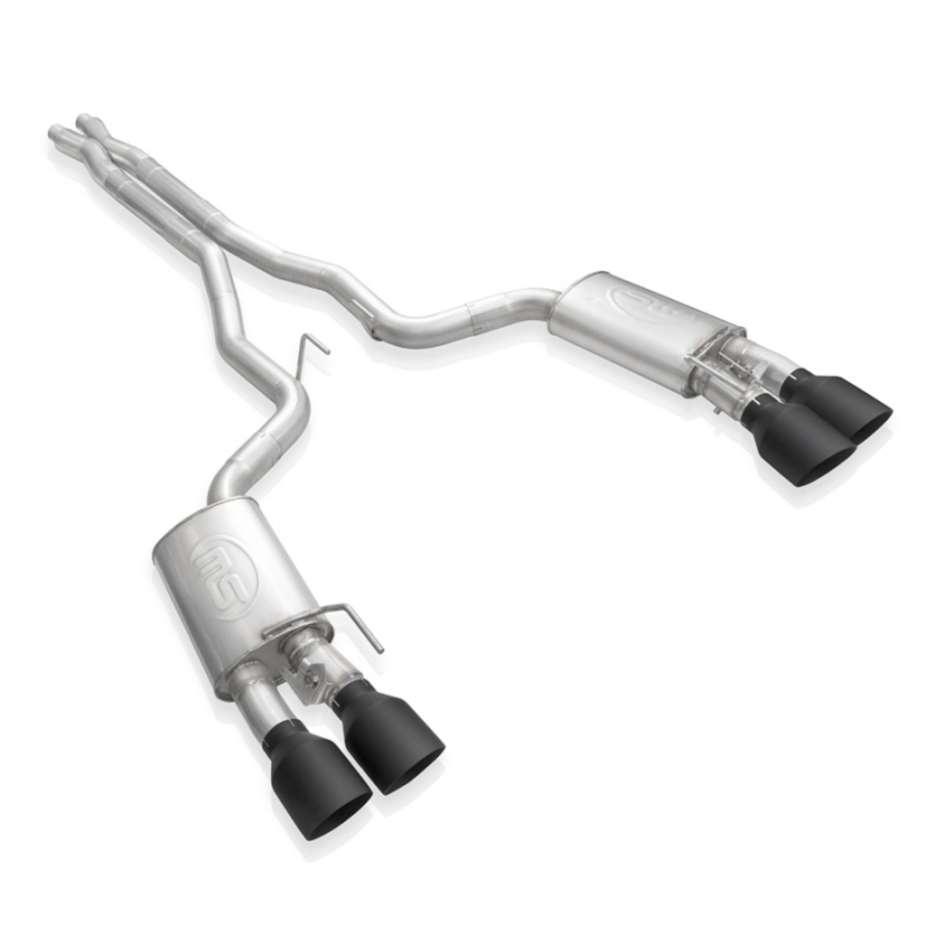 Picture of Stainless Works 2020 Ford GT500 Legend Catback X-Pipe Exhaust Factory Connect - Black Tips