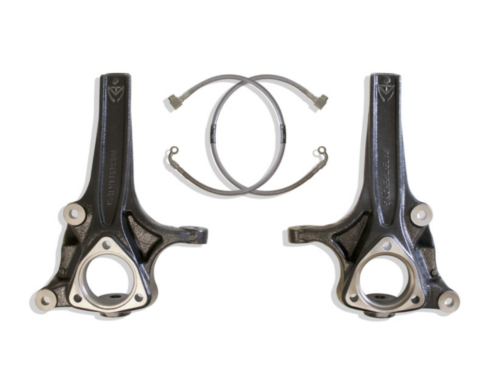Picture of MaxTrac 2019+ RAM 1500 2WD 4in Front Lift Spindles w-Extended DOT Compliant Brake Lines