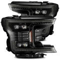 Picture of AlphaRex 18-20 Ford F-150 NOVA LED Proj Headlight Plank Style Alpha Blk w-Activ Light-Seq Signal-DRL