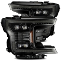 Picture of AlphaRex 18-20 Ford F-150 NOVA LED Proj Headlight Plank Style Alpha Blk w-Activ Light-Seq Signal-DRL