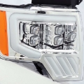 Picture of AlphaRex 09-14 Ford F-150 NOVA LED Projector Headlights Plank Style Chrome w-Activ Light-Seq Signal