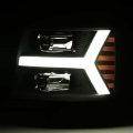 Picture of AlphaRex 07-13 Chevy 1500HD PRO-Series Proj Headlight Plank Style Matte Blk w-Activ Light-Seq Signal