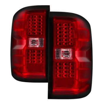 Picture of xTune Chevy 1500 14-16 - Silverado 2500HD-3500HD LED Tail Lights - Red Clear ALT-JH-CS14-LED-RC
