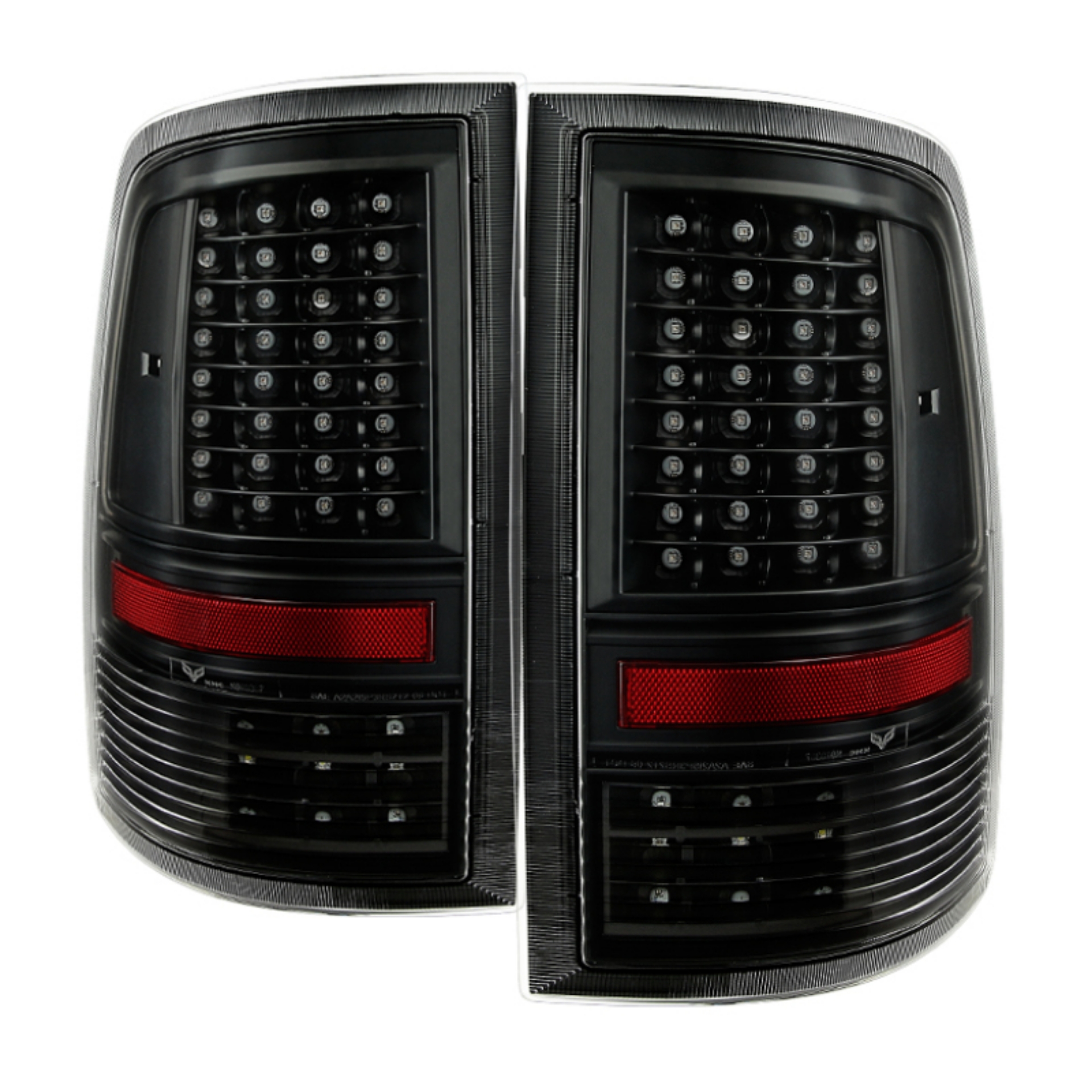 Picture of xTune Dodge Ram 1500 09-14 - Incandescent Only C Shape LED Tail Lights- Black ALT-JH-DR09-LED-CS-BK