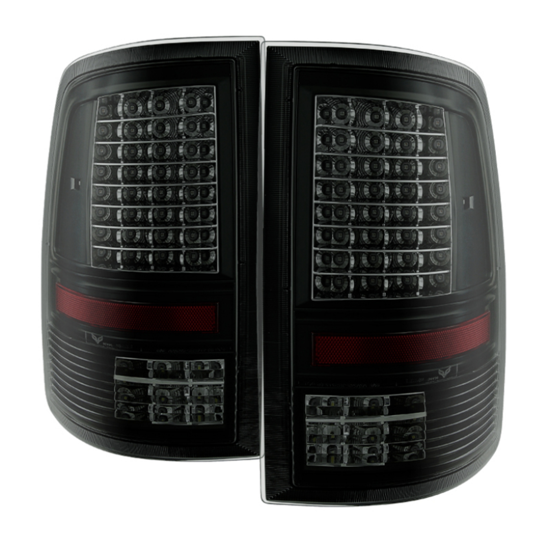 Picture of xTune Dodge Ram 1500 09-14 - C Shape LED Tail Lights- Black Smoked ALT-JH-DR09-LED-CS-BSM