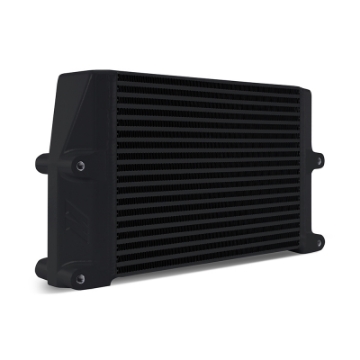 Picture of Mishimoto Heavy-Duty Oil Cooler - 10in- Same-Side Outlets - Black