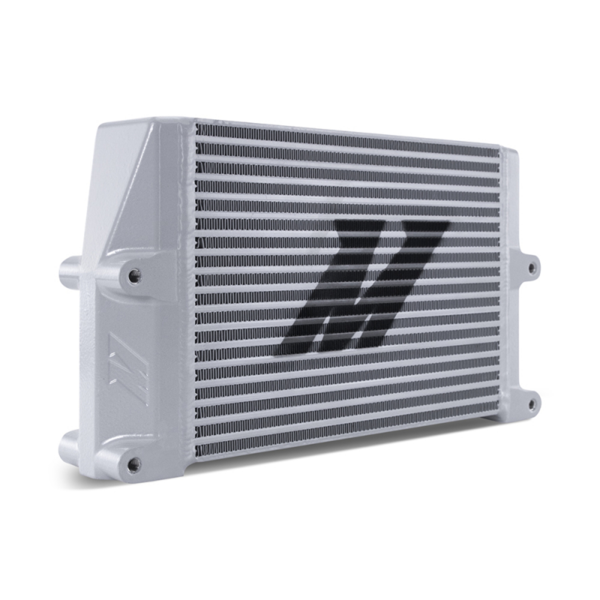 Picture of Mishimoto Heavy-Duty Oil Cooler - 10in- Same-Side Outlets - Silver