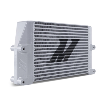 Picture of Mishimoto Heavy-Duty Oil Cooler - 10in- Same-Side Outlets - Silver