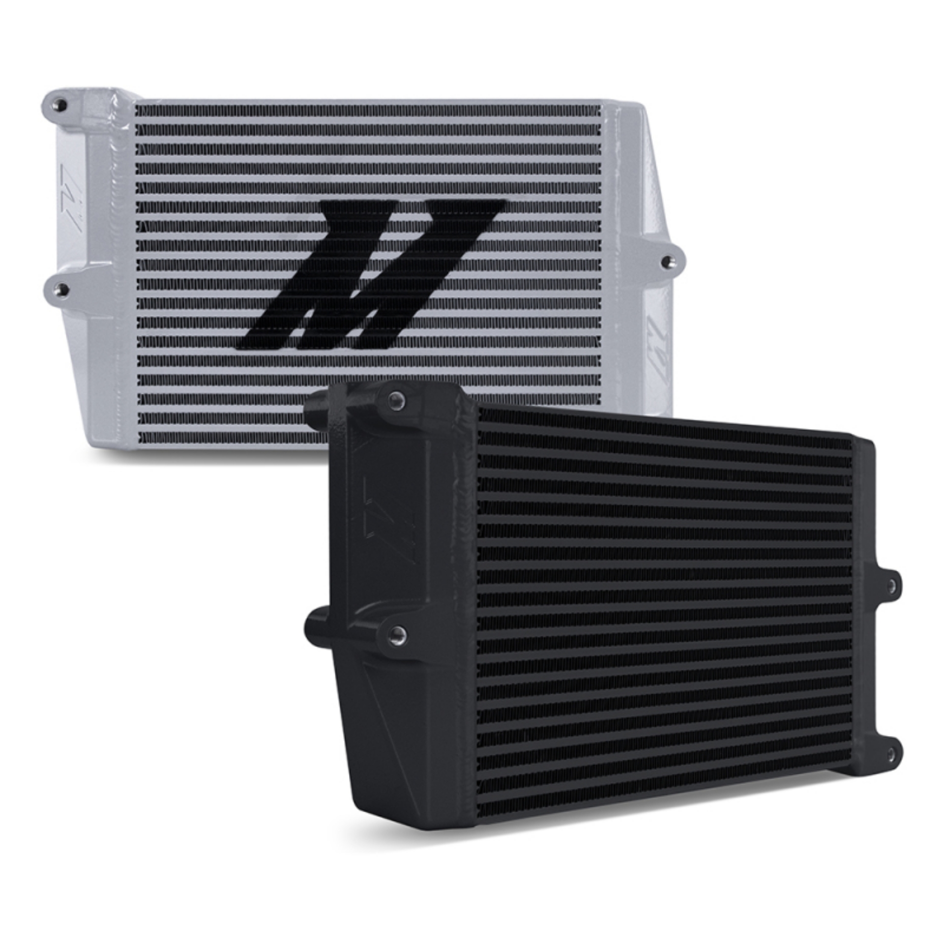 Picture of Mishimoto Heavy-Duty Oil Cooler - 10in- Opposite-Side Outlets - Black