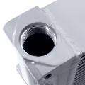 Picture of Mishimoto Heavy-Duty Oil Cooler - 17in- Opposite-Side Outlets - Silver