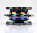 Picture of NRG Quick Release SFI SPEC 42-1 - Gun Metal Body - Gold Shinny Ring