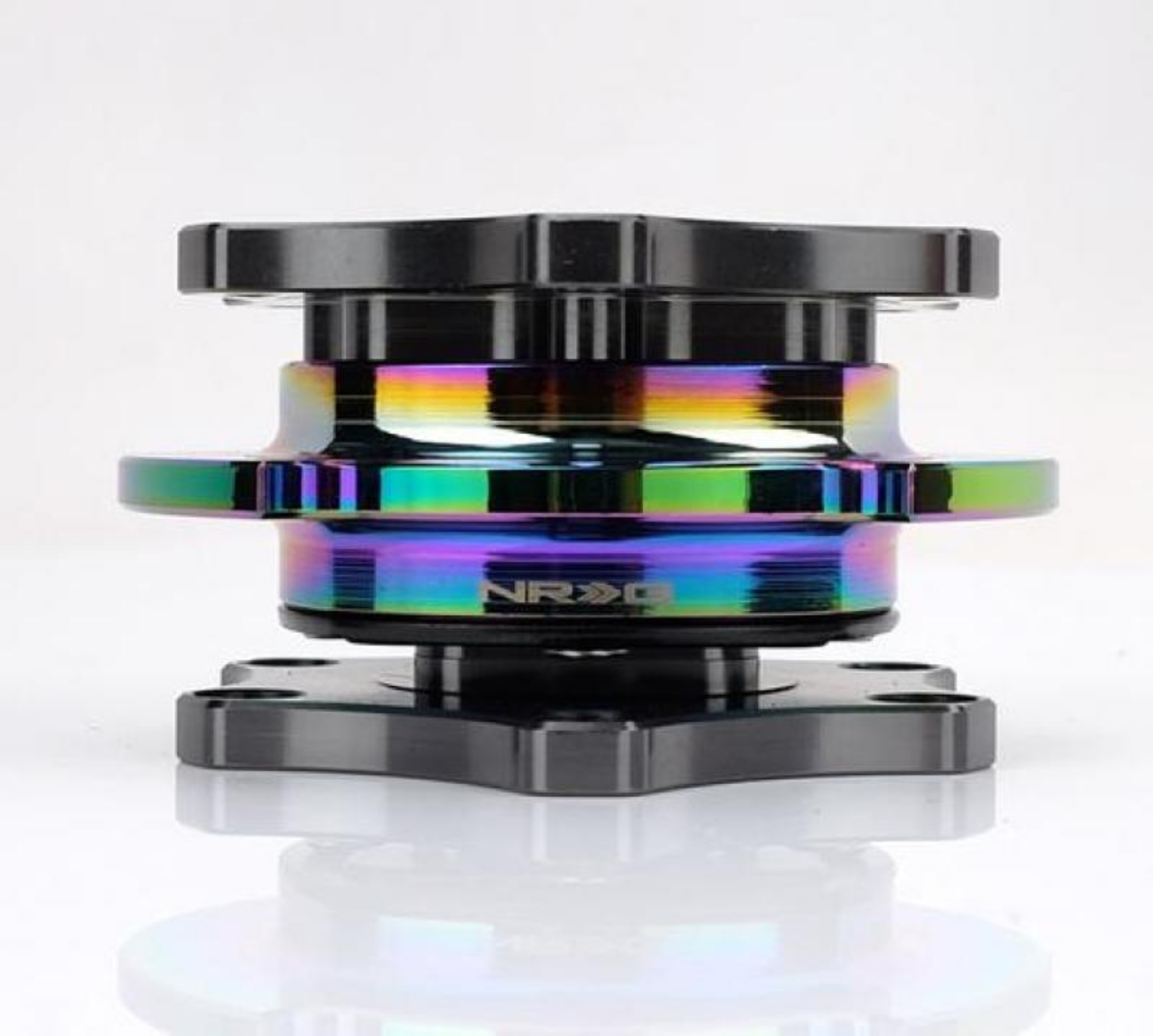 Picture of NRG Quick Release SFI SPEC 42-1 - Gun Metal Body - Gold Shinny Ring