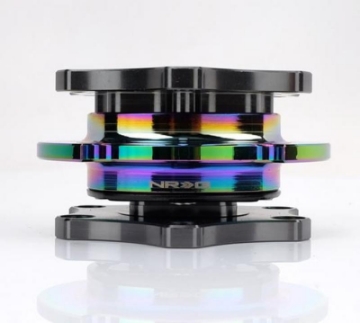 Picture of NRG Quick Release SFI SPEC 42-1 - Gun Metal Body - Gold Shinny Ring