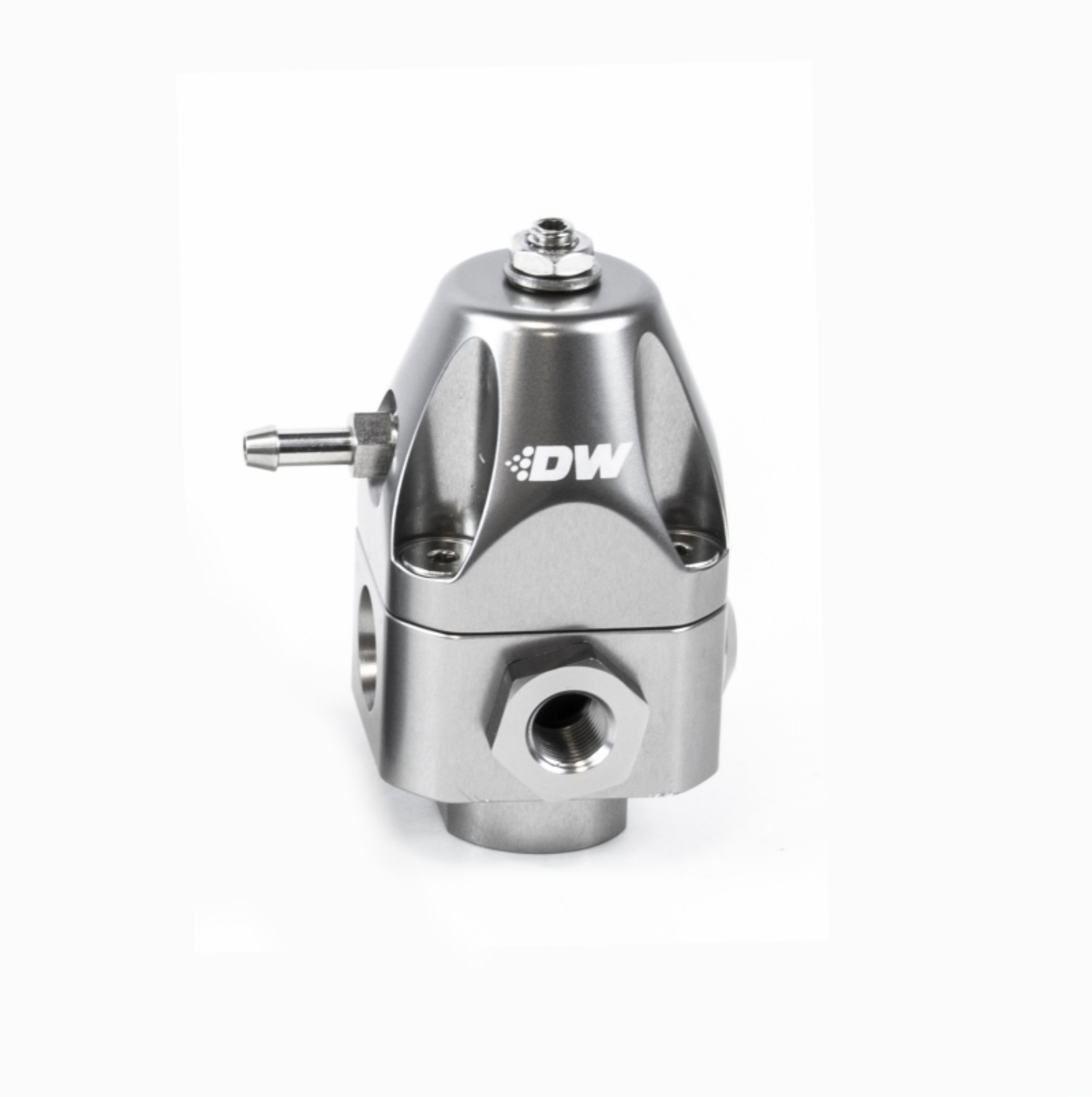 Picture of DeatschWerks DWR1000c Adjustable Fuel Pressure Regulator Dual 6AN Inlet and 6AN Outlet - Titanium